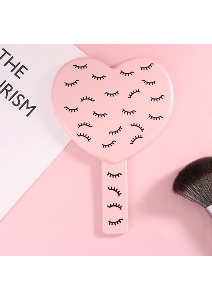 N1 Yeni Kalp Şekilli Öğrenci Ayna Kirpik Uzatma Makyaj Aynası Spa Salonu Kızlar Kadınlar Için Taşınabilir Kozmetik Aynalar (Yurt Dışından)