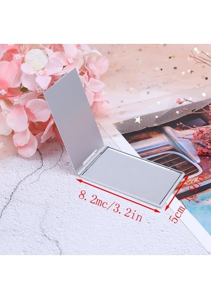 Gösterildiği Gibi C Tipi 1 Adet Cep Dikdörtgen Makyaj Katlanır Aynalar Taşınabilir Kompakt Kozmetik Ayna Ultra-Ince Katlanır Makyaj Aynası Kişiselleştirilmiş (Yurt Dışından)