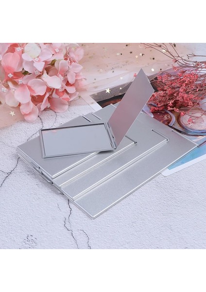 Gösterildiği Gibi C Tipi 1 Adet Cep Dikdörtgen Makyaj Katlanır Aynalar Taşınabilir Kompakt Kozmetik Ayna Ultra-Ince Katlanır Makyaj Aynası Kişiselleştirilmiş (Yurt Dışından) modelleri