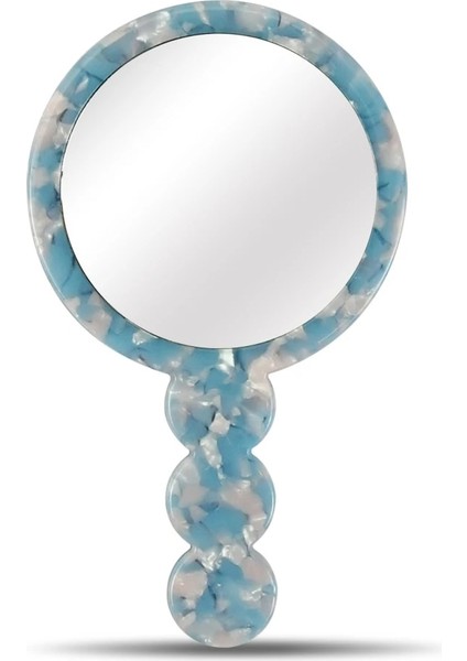 C-1 Selüloz Asetat Vintage El Makyaj Aynası Kozmetik Ayna Saplı Kompakt Cep Aynası Ev ve Seyahat Kullanımı (Yurt Dışından) fiyatları