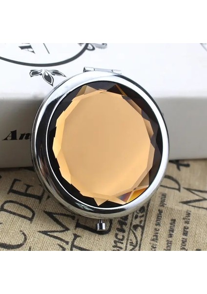 8 Kozmetik Büyüteç Cep Kompakt Çift Taraflı Katlanır Yüksek Dereceli Yuvarlak Metal Makyaj Çanta Seyahat Ba Için Küçük Ayna Cricle (Yurt Dışından)