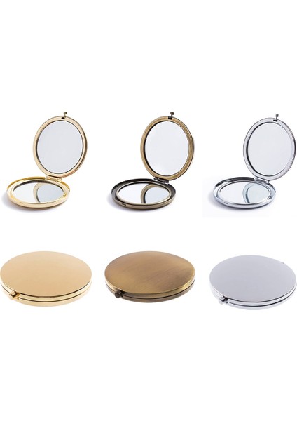 8 Kozmetik Büyüteç Cep Kompakt Çift Taraflı Katlanır Yüksek Dereceli Yuvarlak Metal Makyaj Çanta Seyahat Ba Için Küçük Ayna Cricle (Yurt Dışından) fiyatları