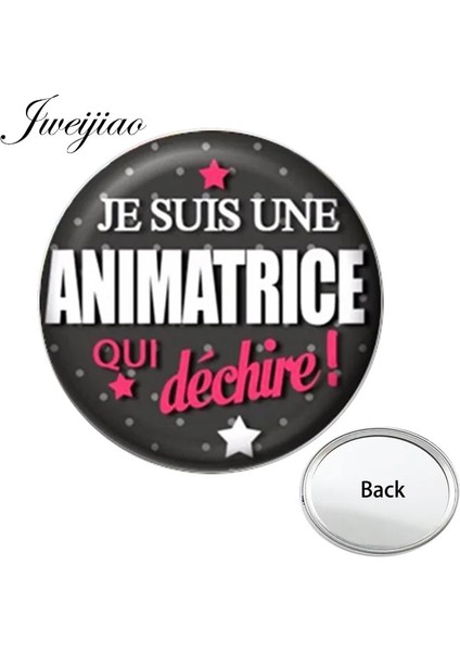 CT274 Youhaken Super Maitresse Mini Cep Aynası Merci Kompakt Taşınabilir El Aynası Basit Tek Taraflı Düz Maman Makyaj Makyaj Aynası (Yurt Dışından)