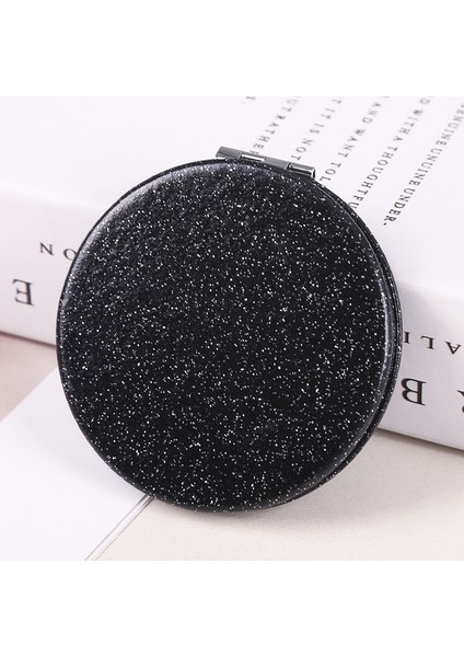 5 1 Adet Taşınabilir Glitter Yuvarlak Makyaj Aynası El Cep Katlanır Kozmetik Ayna Çift Yüz Makyaj Aynası (Yurt Dışından)