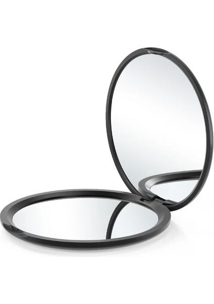 Siyah Katlanır Ayna Cep Mini Taşınabilir Makyaj Aynaları Seyahat El Küçük Ayna Vanity Katlanabilir Kompakt Kozmetik Araçları (Yurt Dışından)
