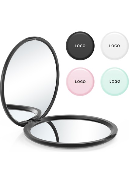 Siyah Katlanır Ayna Cep Mini Taşınabilir Makyaj Aynaları Seyahat El Küçük Ayna Vanity Katlanabilir Kompakt Kozmetik Araçları (Yurt Dışından) fırsatları