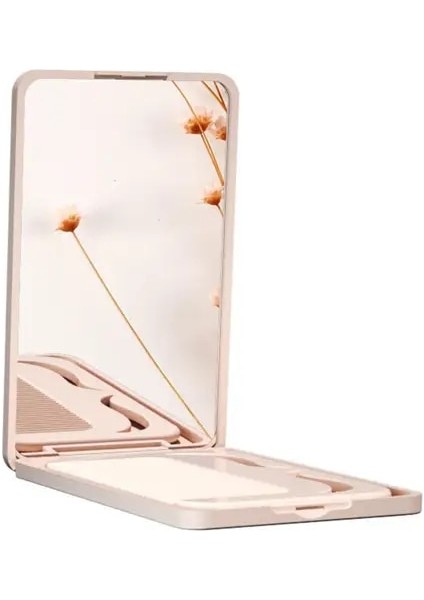 Pembe Tarak ile 1 Adet Çift Taraflı Mini Makyaj Aynası Büyütün Katlanabilir Cep Küçük Makyaj Aynası Seyahat Güzellik Kozmetik Aracı Kız Kadınlar Için (Yurt Dışından)