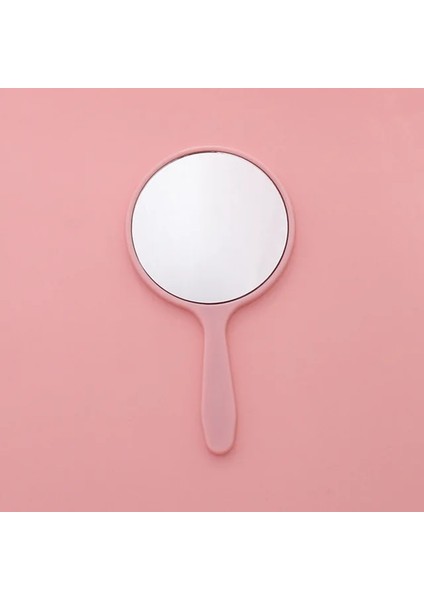 Pembe El Makyaj Aynası Kare Makyaj Makyaj Masası Aynası Saplı El Aynası Salon Kompakt Aynalar Kadınlar Için Kozmetik Ayna (Yurt Dışından)
