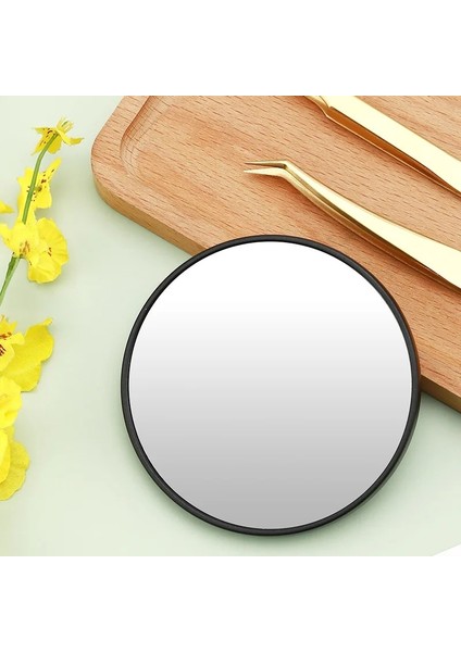 BLACK-15X Çok Boyutlu Yüksek Büyütme Siyah Nokta Büyüteç Makyaj Aynası Kadın Yeni Vantuz Tipi Çok Katlı Taşınabilir Ayna (Yurt Dışından)