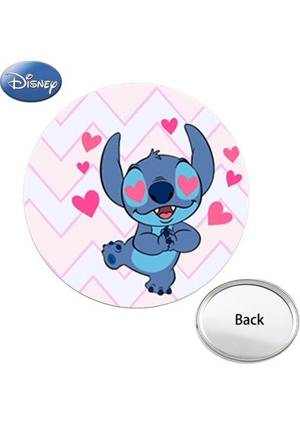DSN370 Disney Kawaii Bebek Lilo ve Stitch Tek Taraflı Fotoğraf Mini Cep Aynası Kompakt Taşınabilir Makyaj Seyahat Çanta Aynalar Çocuklar Için (Yurt Dışından)