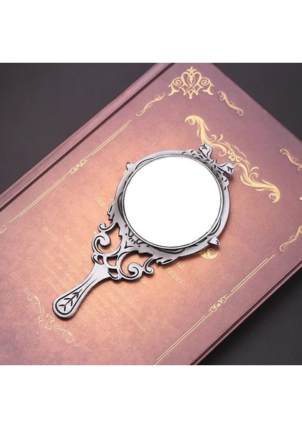 2 Retro El Aynaları Makyaj Aynası Hollow Kozmetik Kompakt Ayna Kadınlar Için (Yurt Dışından)