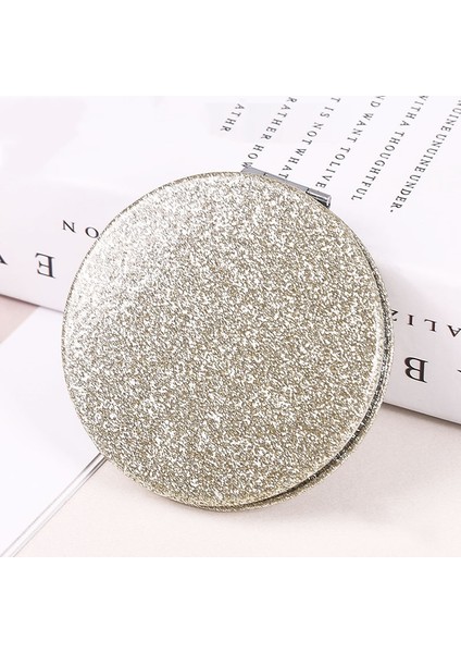 Altın 1 Adet Taşınabilir Glitter Yuvarlak Makyaj Aynası El Cep Katlanır Kozmetik Ayna Çift Yüz Makyaj Aynası (Yurt Dışından) fırsatları