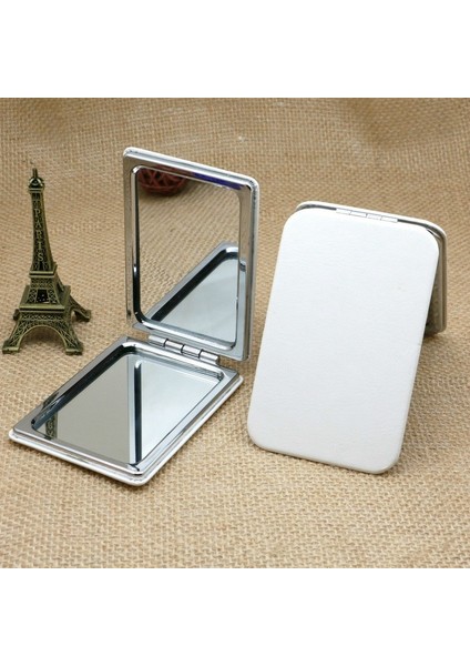 63X73 mm Kare 1 Adet Tüm Beyaz Çift Karikatür Olmadan Taraflı Ayna Katlanabilir Cep Makyaj Aynası Kadın Kızlar Güzellik Kozmetik Aynalar (Yurt Dışından) fırsatları