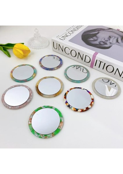 8 Çok Tarzı Yuvarlak Makyaj Aynası Karikatür Desen Taşınabilir Küçük Cep Makyaj Küçük Ayna Retro Asetat Levha Ayna (Yurt Dışından) fiyatları