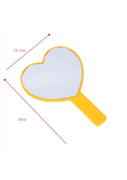 Siyah-Null Taşınabilir El Makyaj Aynası Kalp Şekli Kozmetik Ayna Düzensiz Kompakt Aynalar Saplı Kadın Kızlar Makyaj Güzellik Aracı (Yurt Dışından) modelleri