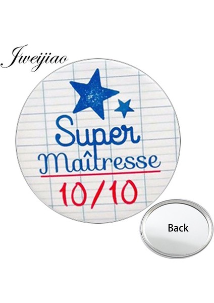 CT267 Youhaken Super Maitresse Mini Cep Aynası Merci Kompakt Taşınabilir El Aynası Basit Tek Taraflı Düz Maman Makyaj Makyaj Aynası (Yurt Dışından)