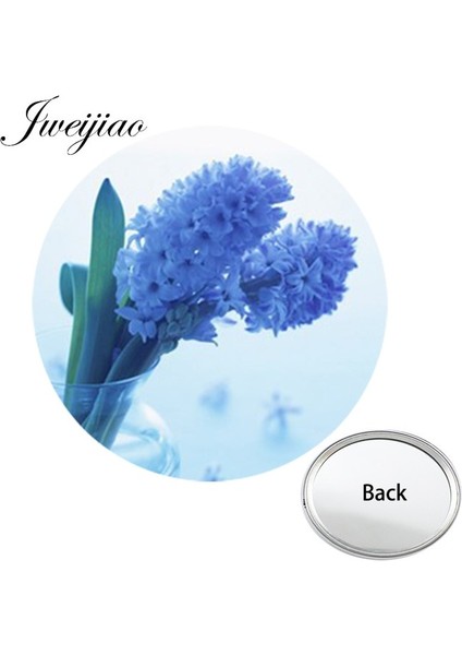 FS51 Youhaken Gillyflower Çiçek Resimleri Baskılı Mini Yuvarlak Tek Tarafı Düz Cep Aynası Kompakt Taşınabilir Makyaj Vanity El Aynaları (Yurt Dışından)