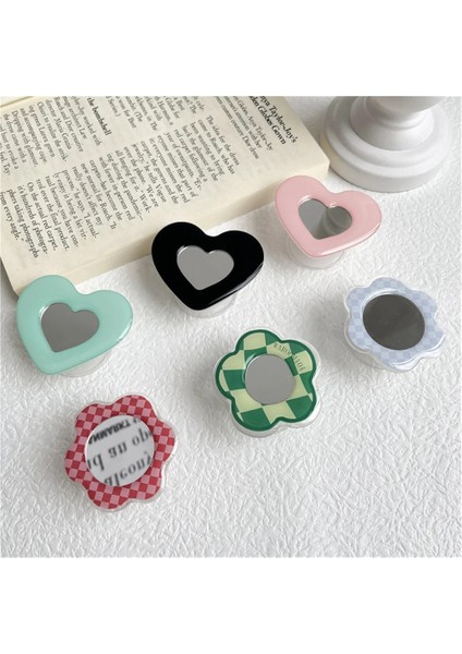 01 Lale Çiçek Mini Ayna Cep Taşınabilir Makyaj Aynaları Gerilebilir Kompakt Cep Telefonu Hava Yastığı Braketi Ayna Kozmetik Araçları (Yurt Dışından) modelleri