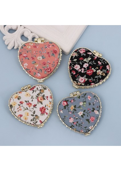 Elips-Rastgele 1 Adet Mini Makyaj Kompakt Cep Çiçek Ayna Taşınabilir Iki Taraflı Katlanır Makyaj Aynası Kadın Vintage Kozmetik Aynalar Hediye Için (Yurt Dışından)
