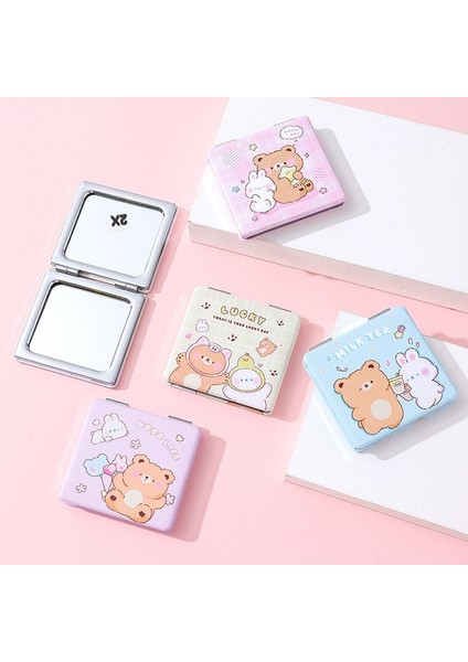 7 Karışık Renkli Katlanır Çift Taraflı Ayna El Makyaj Aynası Taşınabilir Sevimli Mini Ayna Kozmetik Kızlar Ayna (Yurt Dışından) fiyatları