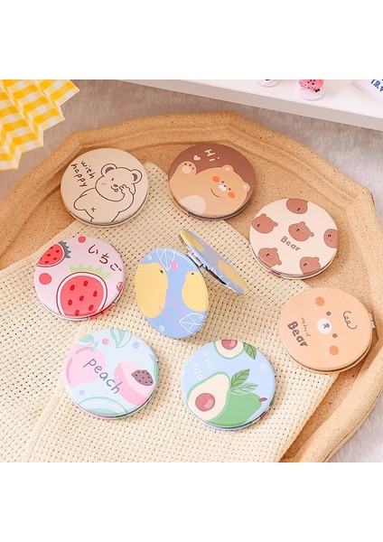 7 Karışık Renkli Katlanır Çift Taraflı Ayna El Makyaj Aynası Taşınabilir Sevimli Mini Ayna Kozmetik Kızlar Ayna (Yurt Dışından) fırsatları