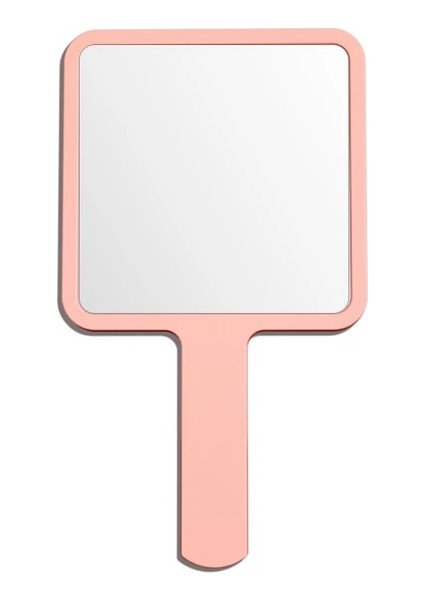 Kare-Pembe Sonbahar Balığı Makyaj Aynası El Makyaj Aynası Hd Sevimli Kozmetik Ayna Rahat Taşınabilir Basit Tasarım (Yurt Dışından)