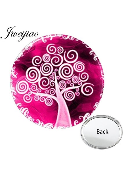 C508 Youhaken Bakır Yaprak Ağacı Bitki Fotoğraf Bir Tarafı Mini Cep Aynası Aşk Çevre Makyaj Vanity El Seyahat Çanta Ayna (Yurt Dışından)