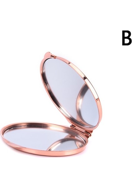 Resim Olarak Taşınabilir Katlanır Paslanmaz Çelik Makyaj Aynası Masaüstü Pu Küçük Ayna Makyaj Güzellik Araçları Seyahat Çanta Aynalar (Yurt Dışından)