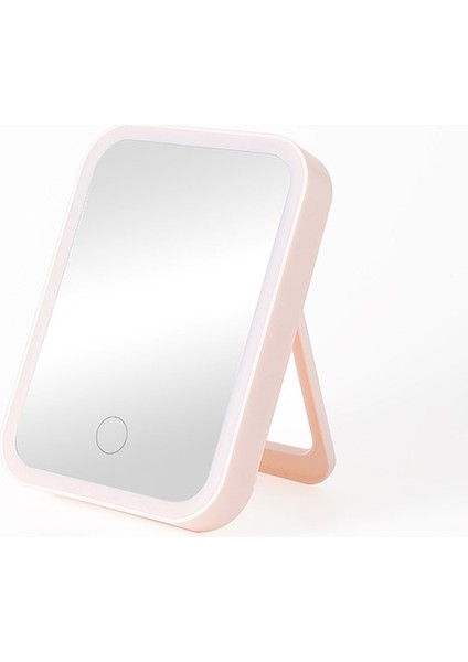 Pembe Monokrom LED Yüz Makyaj Aynası Işıkları ile Ayarlanabilir Dokunmatik Ekran Kozmetik Ayna Masaüstü Güzellik Makyaj Masası Aynaları Katlanır Masaüstü Aynası (Yurt Dışından)