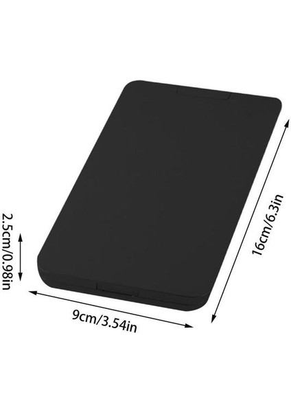 Siyah Işıklı Makyaj Aynası Kişisel Kompakt Güzellik Aynası Dokunmatik Anahtarı ile Seyahat Makyaj Aksesuarları Çok Fonksiyonlu Işık Up (Yurt Dışından)