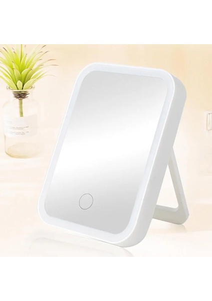 Beyaz 2 LED Makyaj Aynası Yüksek Kaliteli Mikro USB LED Kozmetik Ayna Taşınabilir Şeffaf LED Makyaj Aynası (Yurt Dışından) fiyatları