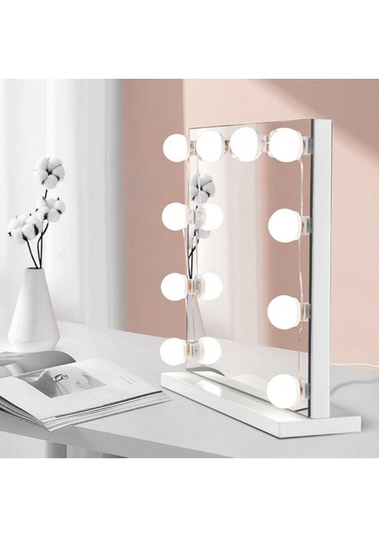 6 Ayna Lambası Pratik Çekici Abs LED Kendinden Yapışkanlı 9 Seviye Parlaklık Ayna Makyaj Lambası Ayna Işığı Yaygın Kullanım (Yurt Dışından)