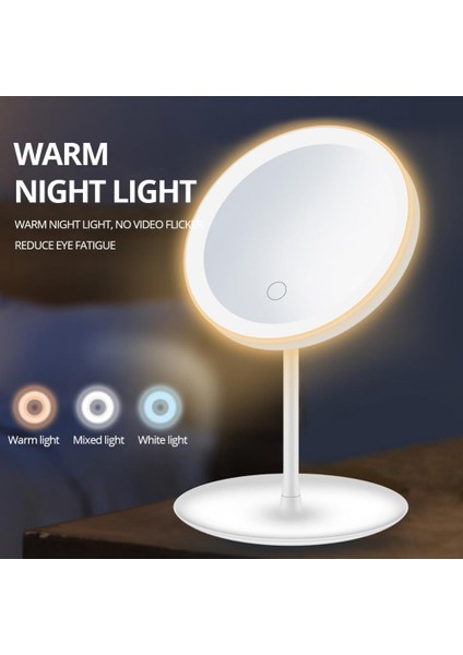 02 Öğrenci Yurdu Masaüstü LED Makyaj Aynası 3 Açık Renk Masaüstü Makyaj Masası Aynası Akıllı Dokunmatik Dimmer Ayarlanabilir (Yurt Dışından) fırsatları