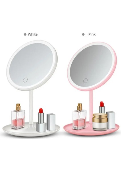 02 Öğrenci Yurdu Masaüstü LED Makyaj Aynası 3 Açık Renk Masaüstü Makyaj Masası Aynası Akıllı Dokunmatik Dimmer Ayarlanabilir (Yurt Dışından) indirimleri