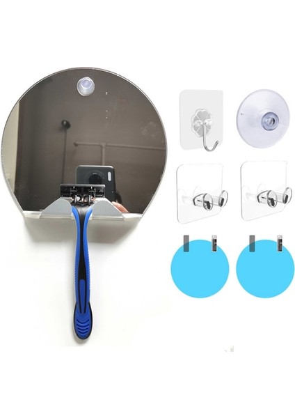 Yuvarlak Yeni Buğu Önleyici Ayna Kırılması Kolay Değil Seyahat Banyo Tıraş Buğu Önleyici Ayna Buğu Önleyici Makyaj Akrilik Ayna (Yurt Dışından)