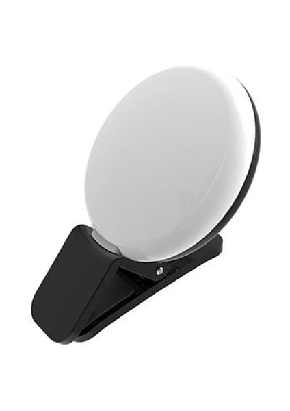 Siyah LED Selfie Halka Işık Makyaj Aydınlatmaları Cep Telefonu Mini Fotoğraf Dolgu Işıkları Ayarlanabilir Taşınabilir Selfie Canlı Lamba USB Şarj (Yurt Dışından)
