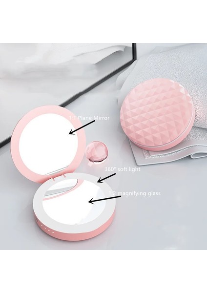 5000MAH Ayna, Akıllı Ayna, Cilt Bakım Aracı, Sihirli Ayna, Cep Aynası, Şarj Kablolu Mobil Güç Bankası (Yurt Dışından) indirimleri