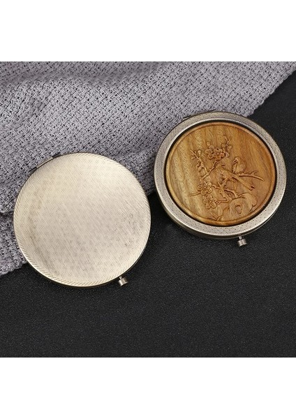 7 Klasik Oyma Çiçek Kuş Zarif Ayna Taşınabilir Yuvarlak Ahşap Oyma Çift Taraflı Seyahat Aynası Kadın Güzellik Aksesuarları (Yurt Dışından) fırsatları