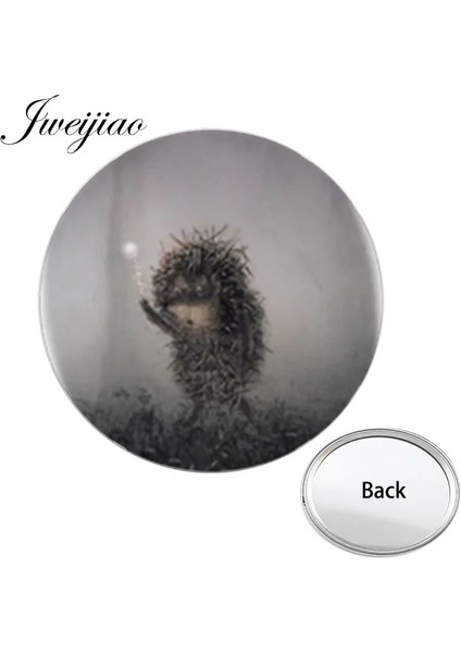 H233 Youhaken Kirpi Sis Içinde Bir Tarafı Düz Cep Aynası Mini Sevimli Pürüzsüz Kompakt Taşınabilir Basit Makyaj Vanity El Aynaları (Yurt Dışından)