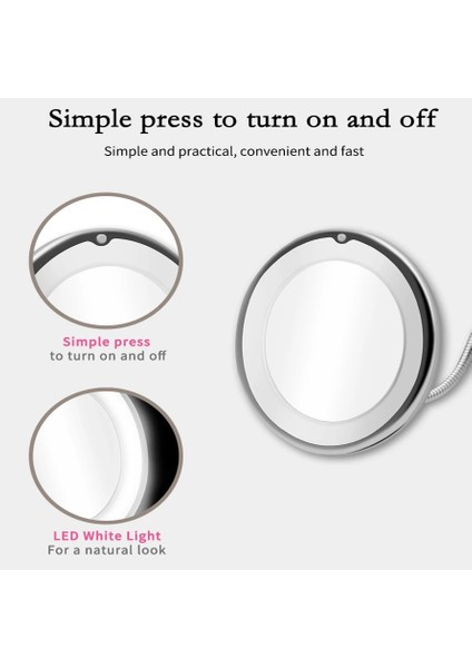 10X 10X Katlanır Ayna Dönen Makyaj Aynası 360 Derece Benim Esnek Ayna Büyüteç Makyaj Masası Aynası Duvar Asılı Dropshipping (Yurt Dışından) fırsatları