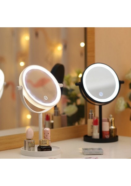 Siyah Mini LED Makyaj Aynası Taşınabilir Katlama Sökün ve Masaüstü El Düzenlenen Seyahat Aynası Dokunmatik Karartma Birleştirin (Yurt Dışından) fırsatları