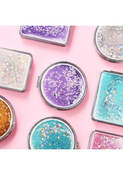 Gümüş Kare Makyaj Aynası Şık El Aynası Cep Aynası Kare ve Yuvarlak Şekil Cep Aynası Güzel Görünüm Makyaj Aynası Kız Mevcut (Yurt Dışından) indirimleri