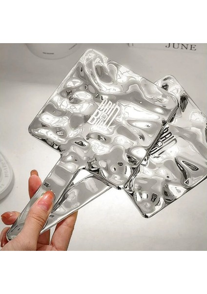 Siyah Baskı Elektroliz El Makyaj Aynası Ev Ins Cam Çocuk Taşınabilir Retro El Ayna Kolu Ayna (Yurt Dışından) modelleri