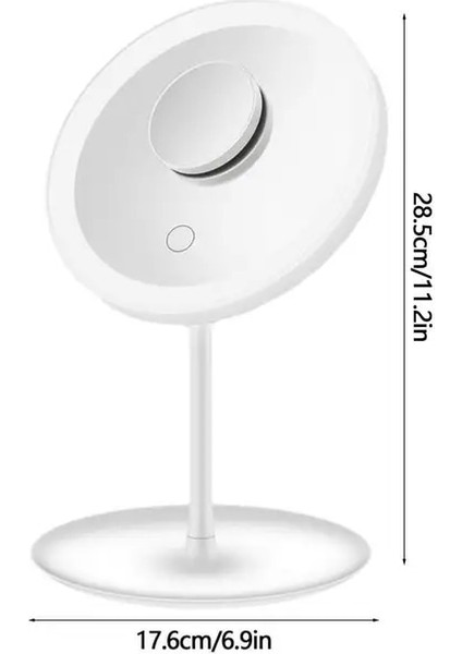 Beyaz LED Makyaj Aynası Dokunmatik Ekran Kısılabilir Işıklı Makyaj Aynası Organizatör Plakalı USB Şarj Edilebilir LED Makyaj Aynası (Yurt Dışından)