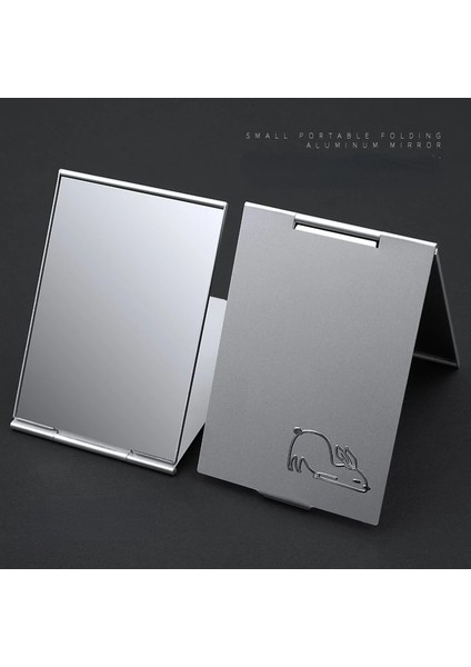 No.10 Sevimli Alüminyum Katlanır Makyaj Aynası Basit Yüksek Kaliteli Taşınabilir Makyaj Aynası Tek Taraflı Yaratıcı Kadın Alüminyum Makyaj Aynası (Yurt Dışından) modelleri