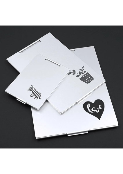 No.10 Sevimli Alüminyum Katlanır Makyaj Aynası Basit Yüksek Kaliteli Taşınabilir Makyaj Aynası Tek Taraflı Yaratıcı Kadın Alüminyum Makyaj Aynası (Yurt Dışından) indirimleri