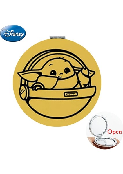 BY11 Disney Star Wars Anime Bebek Yoda Mini Cep Aynası Sevimli Uzaylı Hayvanlar Fotoğraf Kompakt Aynalar Kadın Erkek Makyaj BY01 (Yurt Dışından) fiyatları