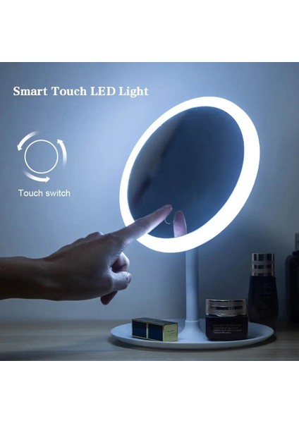 Pembe 3 Açık Renk Işıklı Makyaj Aynası Beyaz LED Gün Işığı Makyaj Aynası Çıkarılabilir/depolama Tabanı 3 Modlu Ayna Işıklı Hediye USB Kablosu (Yurt Dışından) modelleri