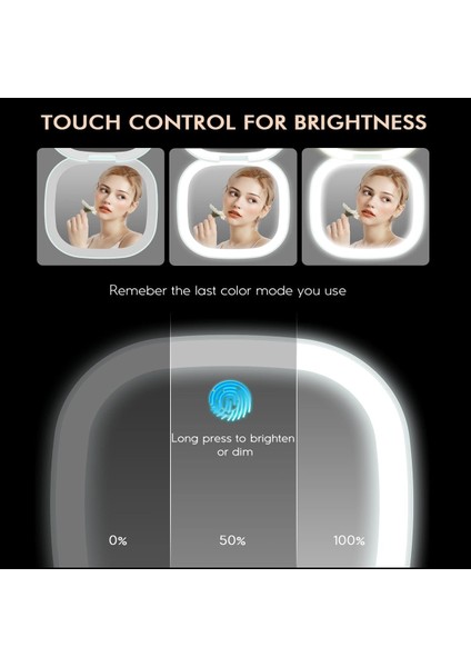 Yeşil Set Dokunmatik Ekran LED Makyaj Kompakt Ayna Çift Taraflı Seyahat Makyaj Aynası 1x/5x Büyütme Işıklı Kozmetik Katlanabilir Ayna (Yurt Dışından) indirimleri