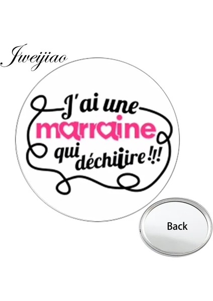 CT261 Youhaken Super Maitresse Mini Cep Aynası Merci Kompakt Taşınabilir El Aynası Basit Tek Taraflı Düz Maman Makyaj Makyaj Aynası (Yurt Dışından)